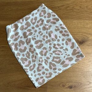 Ann Taylor Beige and Cream Animal Print Skirt